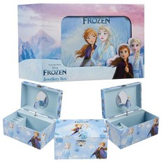Disney 여아용 스티치 주얼리 박스 와인드업 음악이 있는 링 홀더 오거나이저 및 침실 장식 여행 선물 블루 겨울왕국 198645