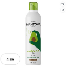 만토바 아보카도 오일 스프레이, 330ml, 4개