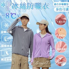 Seven7 夏季情侶冰絲防曬衣 UPF50+ 防紫外線涼感外套 男款淺灰 L