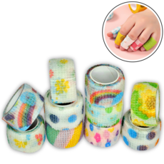 자가점착 핑거밴드 미끄럼방지 스포츠 테이핑 10종 세트, B 풍경 믹스, 1개