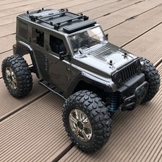 대형 RC카 사륜 오프로드 트럭 원격 조종 장난감, 표준 배터리 1500mAh, 실버 블랙 1/14 45KM