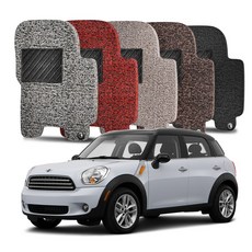 리파인드 확장형 코일매트 카매트 1열+2열 미니쿠퍼 컨트리맨 1세대 R60 2열 컵홀더 있음, 블랙