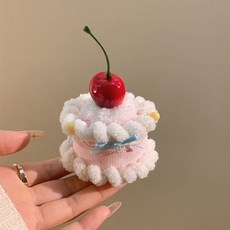 센드마이러브 생일축하 머리핀&머리띠 귀여운 체리 케이크 모자, 머리핀, 1개, 연핑크