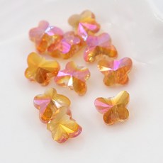 론델 나비 비즈 유리 크리스탈 공예 재료 팔찌 만들기, 1세트, A6247. 8mm (오렌지)
