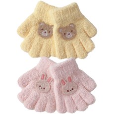 아기 프렌즈 손가락 장갑 곰돌이 토끼 유아 니트 2개 세트