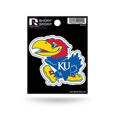 Rico Industries NCAA LSU 타이거스 다이 컷 팀 로고 쇼트 스포츠 스티커, 캔자스 제이호크스