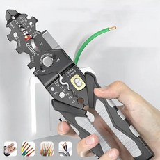 네이어른스 다기능 와이어 스트리퍼 만능 와이어 스트리퍼 수동전선탈피기 215*47*15mm, 묵인하다, 1개, 1개