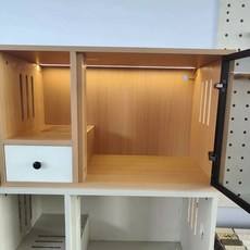 고양이 원목화장실 특대형 숨숨집 애완동물 화장실, 원목색 중형