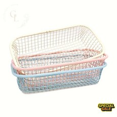 빈티지 소품 바구니 인테리어 수납 정리함 소형 라탄 바구니, 핑크