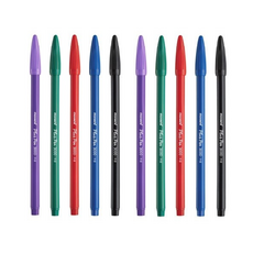 모나미 플러스펜(검정/파랑/적색) 1다스, 보라