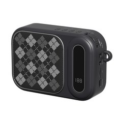 新款小蜜蜂音箱擴音器喇叭揚聲器大音量無線領口麥克風教師專用, 1個, 黑色