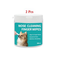 플린트 강아지 고양이용 부드러운 코 세척 보습 손가락 물티슈 건조 를 위한 일회용 애완동물