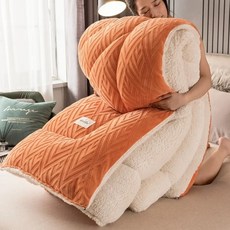 겨울 극세사 이불 220x240 5kg 슈퍼 따뜻한 이불 겨울 두꺼운 면화 양면 벨벳 부드러운 초대형 담요