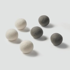 [JAJU/자주] 양모 건조기볼 세트 7cm 6개, JAJU 양모 건조기볼 세트 7cm 6개 마감임박!!!, 그레이