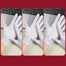 氨綸手套春夏男女白色禮儀薄短款手套舞蹈緊身黑手套秋季手套 白手套 工作手套 結婚手套 禮儀手套錶演手套 喜慶婚宴, 三雙白色【男女同款均碼號】, 1個