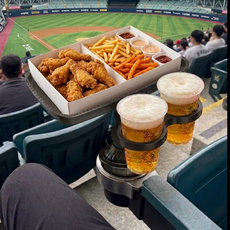 스노우캘리 휴대용 차량용 컵홀더 간이 야구장 테이블, BK02, 1개