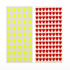 어반블루 일반 형광스티커 생활용품, 328 (7매) 적색