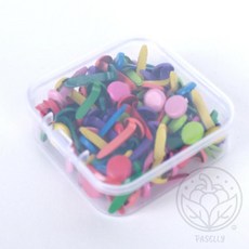 침핀 공예재료 컬러할핀 하루핀 종이고정 100P