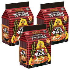 닛신 치킨 라멘 아쿠마노 키무라 중독적이게 맵고 맛있는 김치 맛 3개입 270g, 3개