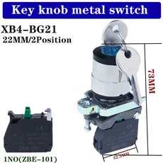 금속 두꺼운 단추 스위치 순간 자체 리셋 비상 정지 평면 22mm 로터리 XB4-BA42 BA31 1 개, 14 XB4-BG21