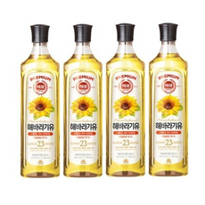 해표 해바라기유, 4개, 900ml