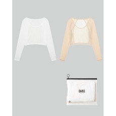 닥스 골프 여성 [25SS] DNMU5E901MU11 화이트스킨 냉감 메쉬 볼레로 배이스레이어 S 2780672