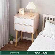 선반 소파옆협탁 침대 협탁 서랍형 서랍장 쇼파 서랍 틈새 수납장, 조립, 우드그레인 2서랍 40x30x55cm