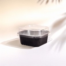 알루미늄 티라미수용기 뚜껑포함 오븐부터 포장까지 가능한 베이킹용기 보틀케이크, 1세트, 10개입