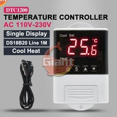 부화기 계란부화기 달걀부화기 병아리부화기 인큐베이터마이크로 컴퓨터 온도 컨트롤러 AC110V 220V DTC 12, 06 DTC1200  red, 1개