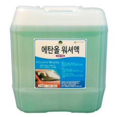 케이엠씨 천연 식물성 에탄올 사계절용 워셔액 대용량 18L 말통 그린, 1개