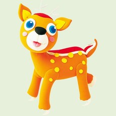 공예 미술 촉감놀이 아이클레이 교실 50g 갈색
