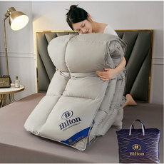 Connect LINK 프리미엄 5성급 거위털 호텔이불, 그레이