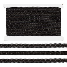 폴리에스터 커튼 레이스 리본 자수 프린지 웨이브 장식 DIY 홈데코 의류 수선 크래프트 액세서리, 1개, 블랙 95