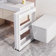 Tiger Pavilion 가정용 틈새 수납 선반 3단, 화이트, 1개