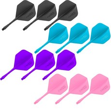 CyeeLife 성형 다트 플라이트와 샤프트 2BA 원피스 일체형 액세서리 CF01 12개