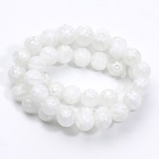 쥬얼리 제작용 무라노 램프워크 꽃 원형 유약 유리 구슬 DIY 팔찌 목걸이 수제 공예 액세서리 46 개 8mm, 8mm 46pcs, C05743