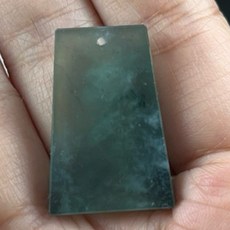 采禪手作 天然危料翡翠A貨 A1412 天然危料翡翠A貨 無事牌 28.1*19.2*5.3mm, 1個