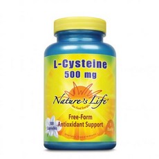 Natures Life 네이쳐스 라이프 L-시스테인 500mg 100 캡슐 영양제 건강보조식품, Natures Life 네이쳐스 라이프 L-시스테인 5, 1