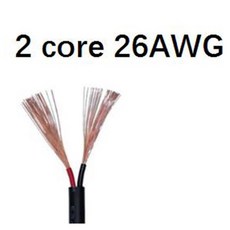 코어 피복 신호 라인 28 와이어 PVC 26AWG 오디오 구리 전원 22 커넥터 24 2464 코드 익스텐션 케이블 AWG 소프트, 10m, 2co 26awg, 1개