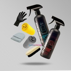 디크로닉 에보클린 가죽 쇼파 클리너 소파 실내 크리너 시트 세정제 코팅 코팅제 얼룩 제거, 02 천연가죽클리너 에센스 세트, 500ml, 1개