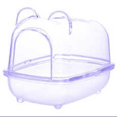 愛思沛鼠貴妃浴坊 倉鼠浴室/黃金鼠浴室 黃金鼠/倉鼠廁所 鼠砂盆 附砂鏟, 透明紫, 1個