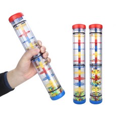 雨柱聲雨聲筒 奧福樂器 彩虹沙漏 兒童音樂玩具 抓周禮物 打擊樂器, 1個, 10cm