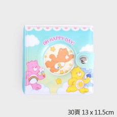 韓國大創 care bears 彩虹熊 卡冊 名片 拍立得 照片 迷你 愛豆 卡片 鑰匙圈, 三環活頁 橘熊