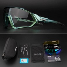 사이클 고글 야외 광색성 사이클링 안경 남성 스포츠 MTB 자전거 선글라스 고글 UV400 Gafas Ciclismo 5, Photochromic-5lens, 22 29, 1개