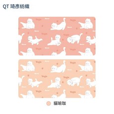QT 琦彥紡織 貓貓瑜珈墊巾 超細纖維吸汗速乾運動毛巾, 貓貓瑜伽, 1個