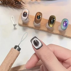 새로운 속이 빈 캣아이 마그넷 네일 아트 도구 링 모양 젤 폴리쉬 프렌치 디자인 홈 DIY용, 06 03