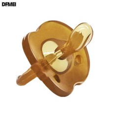 DFMEI 嬰兒安撫奶嘴 附收納盒與防掉鏈, 1個, 如圖, 扁頭奶嘴(夜用)