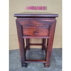 小o結緣館仿古傢俱雙囍花台擺飾座中几茶几藝品桌雞翅木, 1個, 素面款, 素面款