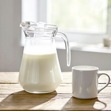 글라스 Art 피쳐 저그 1 3L 2P세트 유리물병 물통 냉장고 물병, 1세트, 1.3L, 투명