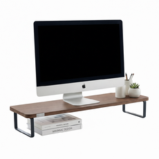 공감메이커스 높은 모니터 받침대 컴퓨터 선반, 월넛